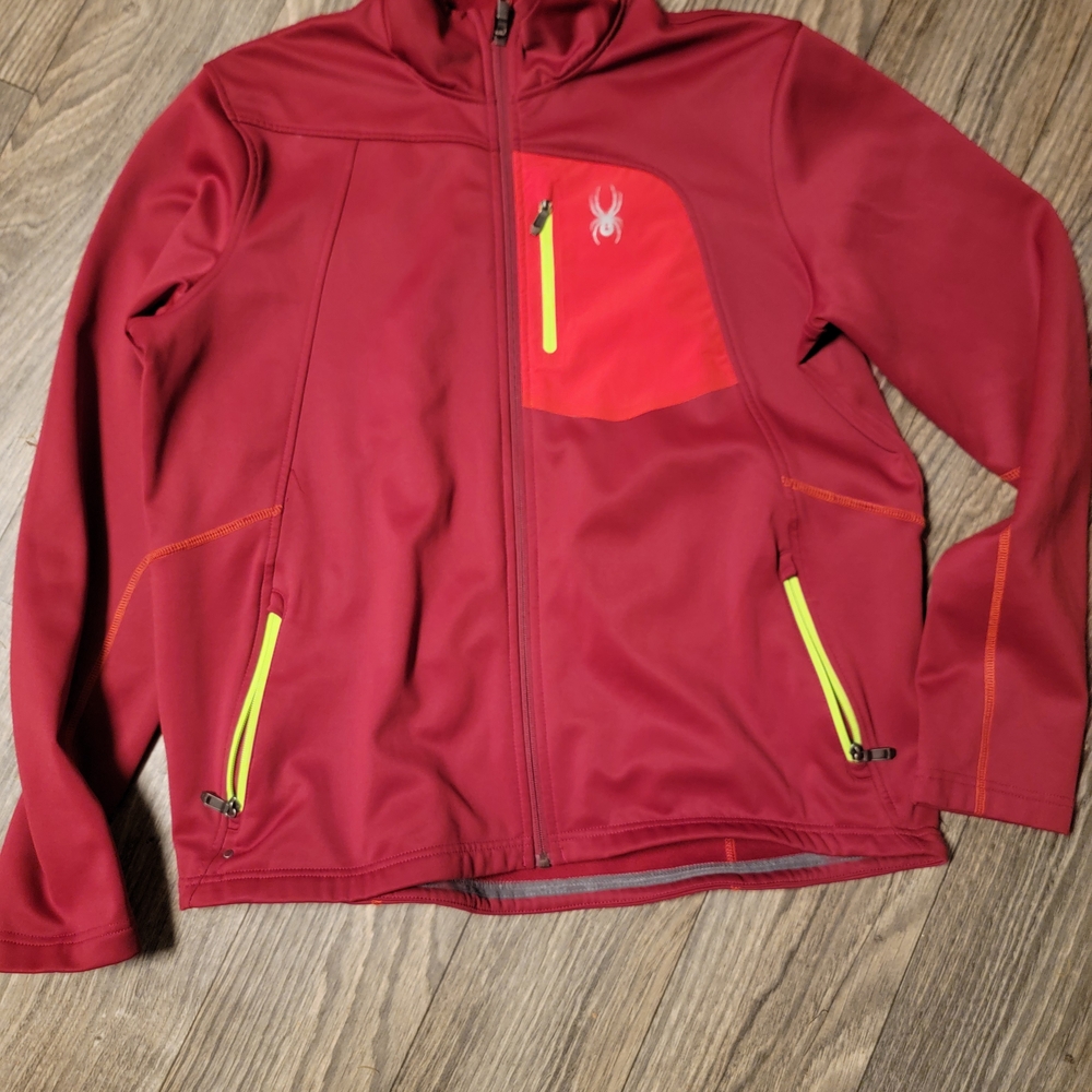 Red Spyder Jacket with Yellow Accents